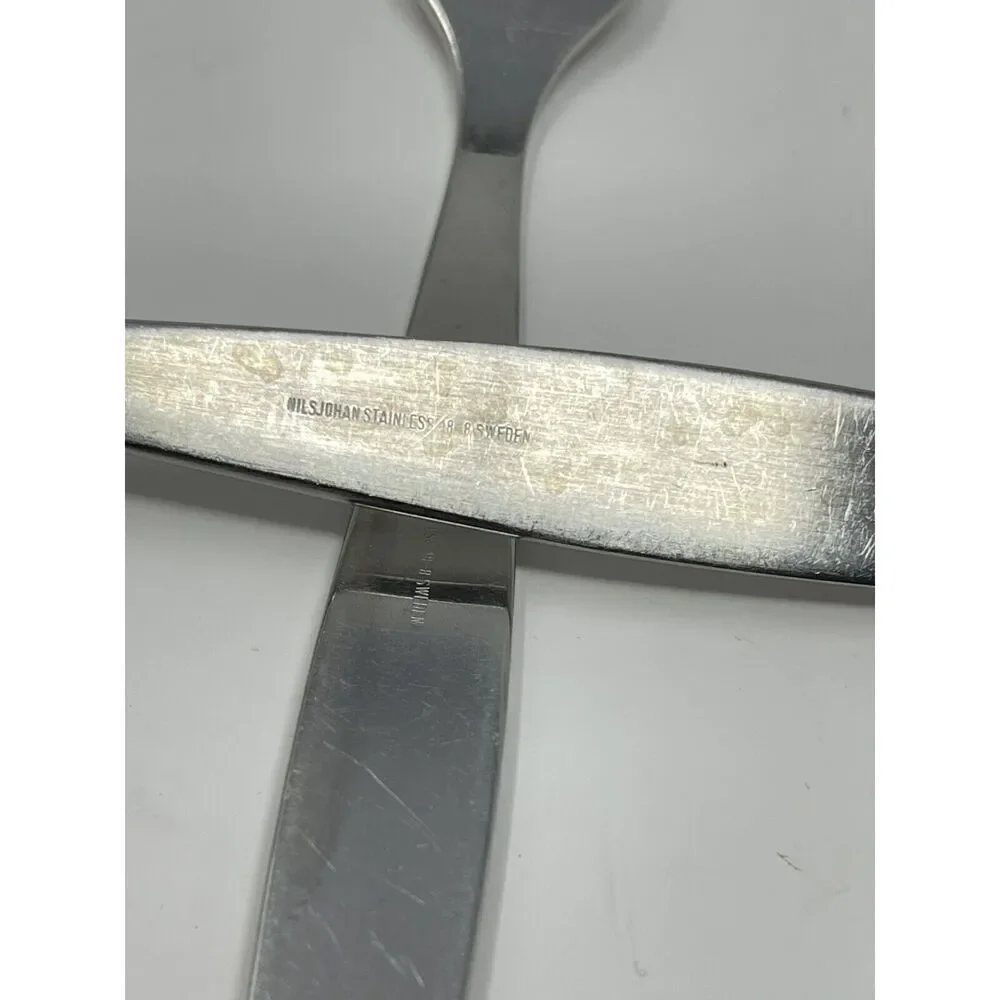Nils Johan Sweden Sessan Pastry Dessert Salad 3 Tine Forks NIJ1 6.5” Set Of 2